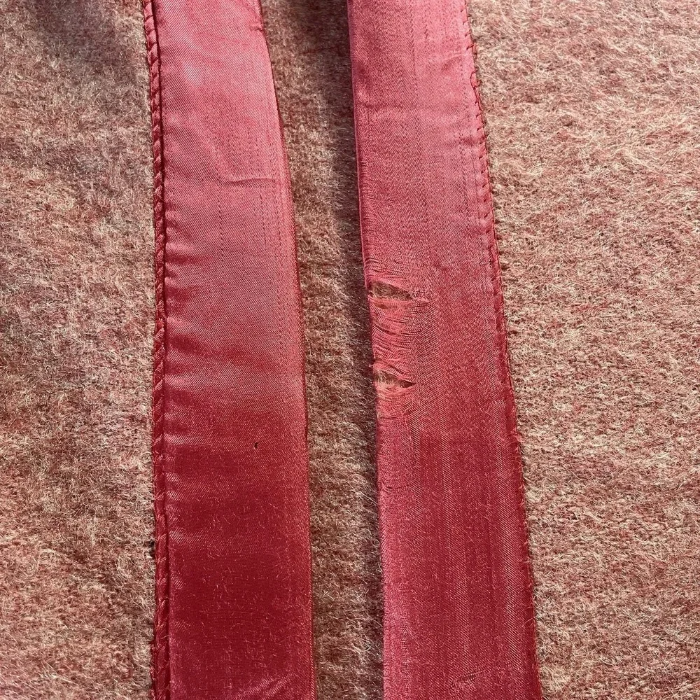 Vintage Kenwood Rose Pink Wool Blanket‎ With Satin Trim 66x80